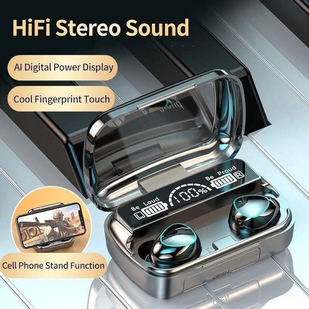 M10 Noise Cancelling Bluetooth Earbuds And Power Bank With LED Display - Picture 8 of 13
